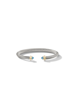 David Yurman Cable Kid's Birthstone Bracelet with Blue Topaz