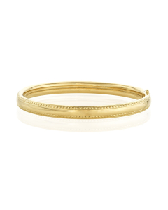 Child's Beaded Edge 14k Yellow Gold Bangle