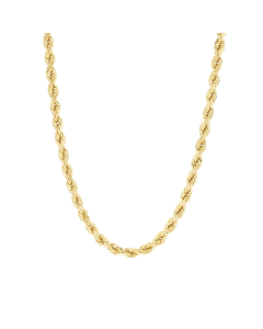 Gold 24 inch Diamond Cut Rope Chain