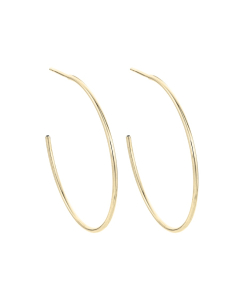 27mm Polished Ultra Thin Gold Hoop Earrings