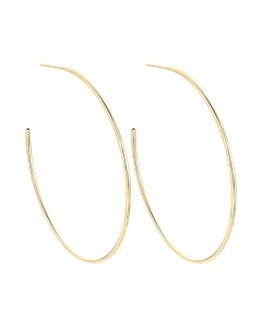 43mm Polished Ultra Thin Gold Hoop Earrings