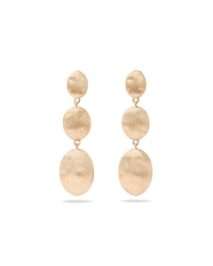 Marco Bicego Yellow Gold Siviglia Triple Satin Bead Drop Earrings