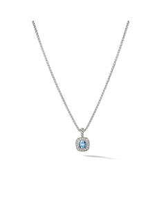 David Yurman Albion Kid's Necklace with Blue Topaz and Diamonds