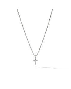 David Yurman Cable Collectibles Kid's Cross Necklace with Diamond Center