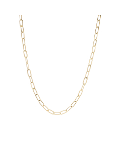 3.5 mm Paperclip Style Oval Link Chain Necklace, 18 inches