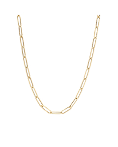 4 mm Paperclip Style Oval Link Chain Necklace