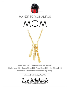 2024 Mothers Day Charm Name Necklace