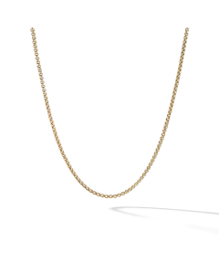 David Yurman 18k Yellow Gold Box Chain Slider Necklace, 36 Inches
