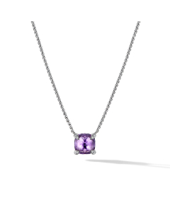 David Yurman Petite Chatelaine Pendant Necklace with Amethyst and Diamonds