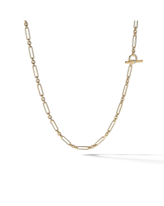 Lexington Chain Necklace in Gold with Diamond Toggle