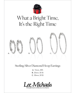Advertised Silver Diamond Hoops