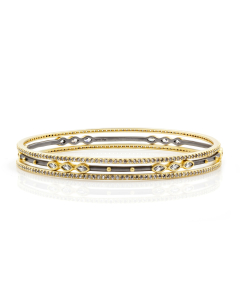 Freida Rothman Signature Marquise Station 3-Stack Bangles