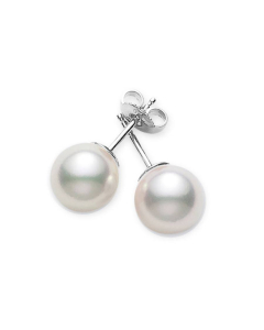 Mikimoto 5.5-5mm A Pearl Stud Earrings in White Gold