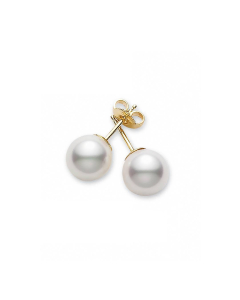Mikimoto 6-6.5mm White Pearl Stud Earrings