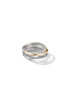 CROSSOVER SMALL RING SIL/18K_2