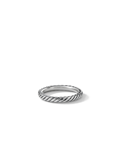 David Yurman Cable Collectibles 3mm Stack Ring in Sterling Silver, size 6