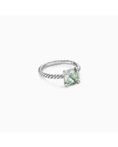 David Yurman Chatelaine Ring with Prasiolite in Sterling Silver, size 6