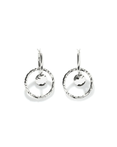 John Hardy Sterling Silver Dot Open Circle Drop Earrings