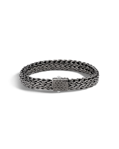 John Hardy Icon Flat Bracelet, Dark Silver, 11MM