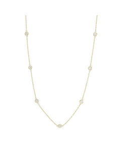 1.00 CTW Ten-Station Bezel Diamond Necklace
