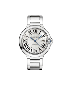 Ballon Bleu de Cartier Watch, Silver Guilloche Dial, 42mm
