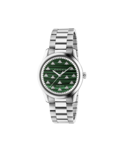 Gucci G-Timeless Malachite Dial Watch with Bee Motif Watch, 38mm