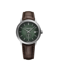 Raymond Weil Maestro Automatic Small Seconds Brown Leather Watch, 39.5mm