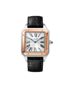 Cartier Santos-Dumont Watch in Rose Gold with Black Alligator Strap
