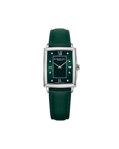 Raymond Weil Toccata Ladies Emerald Green Dial Diamond Leather Watch