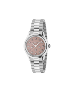 Gucci G-Timeless Pink Dial with Bee Motif Watch, 32mm